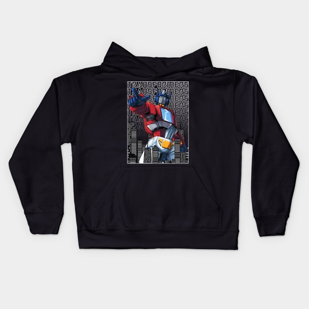 Optimus Prime Transformers Kids Hoodie by Bob Charl